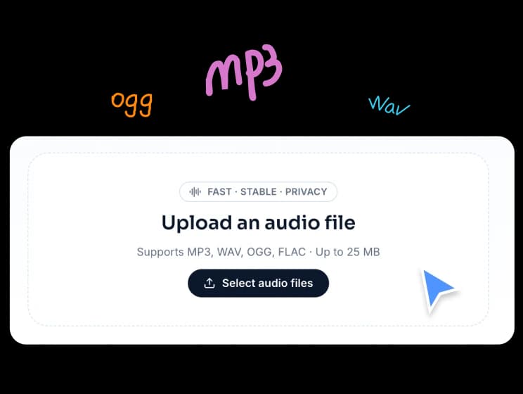 Upload multiple audio files